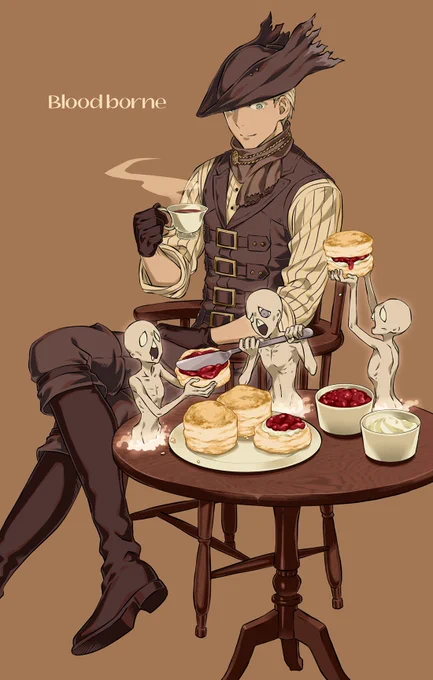 使者くん達とおうちでまったりクリーム・ティー
#Bloodborne 