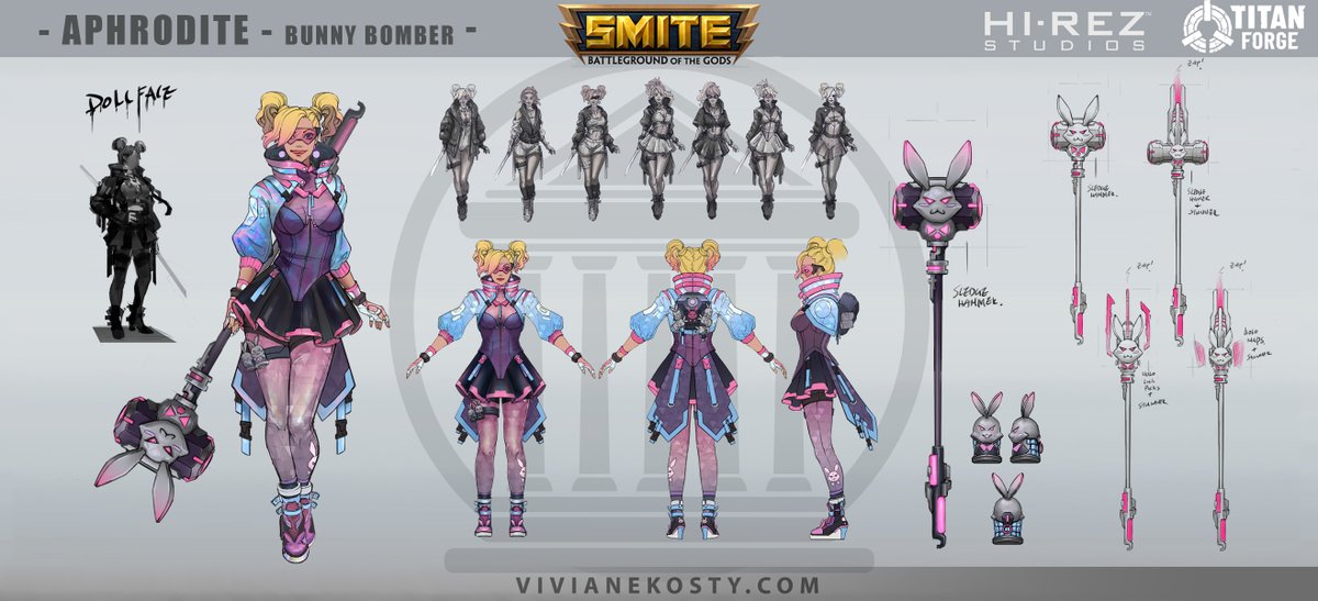 InkyV2K's tweet photo. ⚡Most Wanted Battle Pass to start off Season8 of Smite. ⚡ 
Yemoja hash the plans, Aphrodite breaks the rules, and Kali has to clean up the mess. 
+ Infernal Father Odin, Danzaborou, Paintballer Jing Wei can be found here: https://t.co/RPy23aRUFW https://t.co/XtPh66buvP