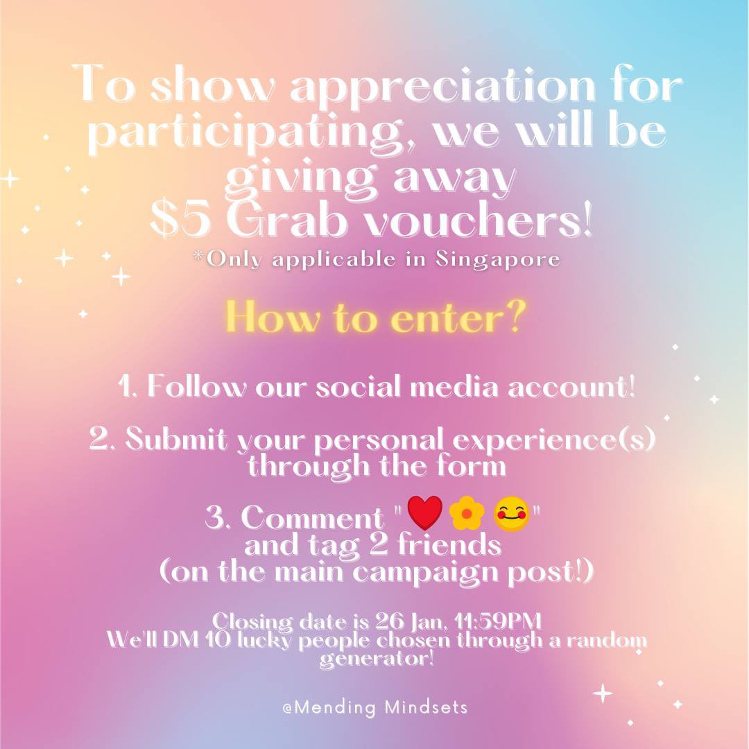 Hi all. Happy Saturday! Today we will be starting our campaign. Do submit your stories and follow the 3 simple steps to win a $5 Grab vouchers! ☺️ docs.google.com/forms/d/1rKbz_…