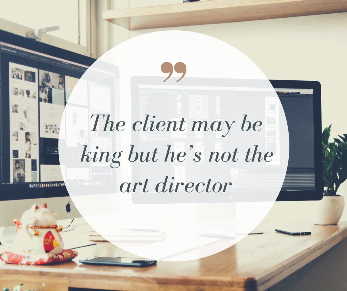 umerwebgeek's tweet image. &quot;The client may be king but he’s not the art director&quot;

#umerwebgeek #wordpresstraining #wordpressthemedevelopers #wordpressthemedevelopment #wordpresssupport #wordpresstutorials #wordpress #wordpressblog #wordpressdeveloper #wordpresshosting