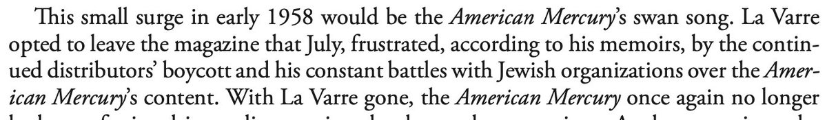 It didn't last, though -- even the smaller post-American News companies dumped the MERCURY when it became apparent they wouldn't change their content, and most of its professional journalists had all jumped ship by 1958.