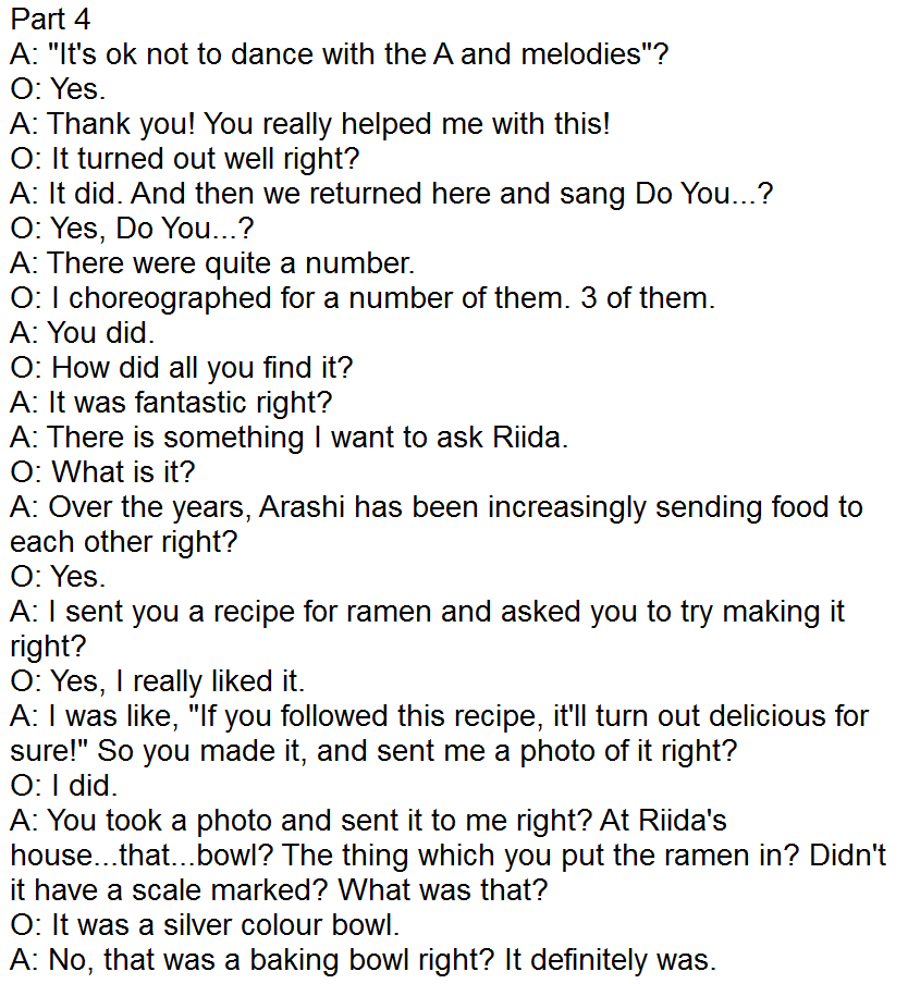 arashickarened's tweet photo. Translation of the #Thisis嵐Live 31 Dec 2020 concert MC during the costume change.

This is probably obsolete since the official subs are out (awesome!!) but a friend wanted them and it's not the tear-inducing bits so here it goes~ 

Parts 1-4/10

#ARASHI #嵐 #ThankYouARASHI https://t.co/F9zsOwn8jj