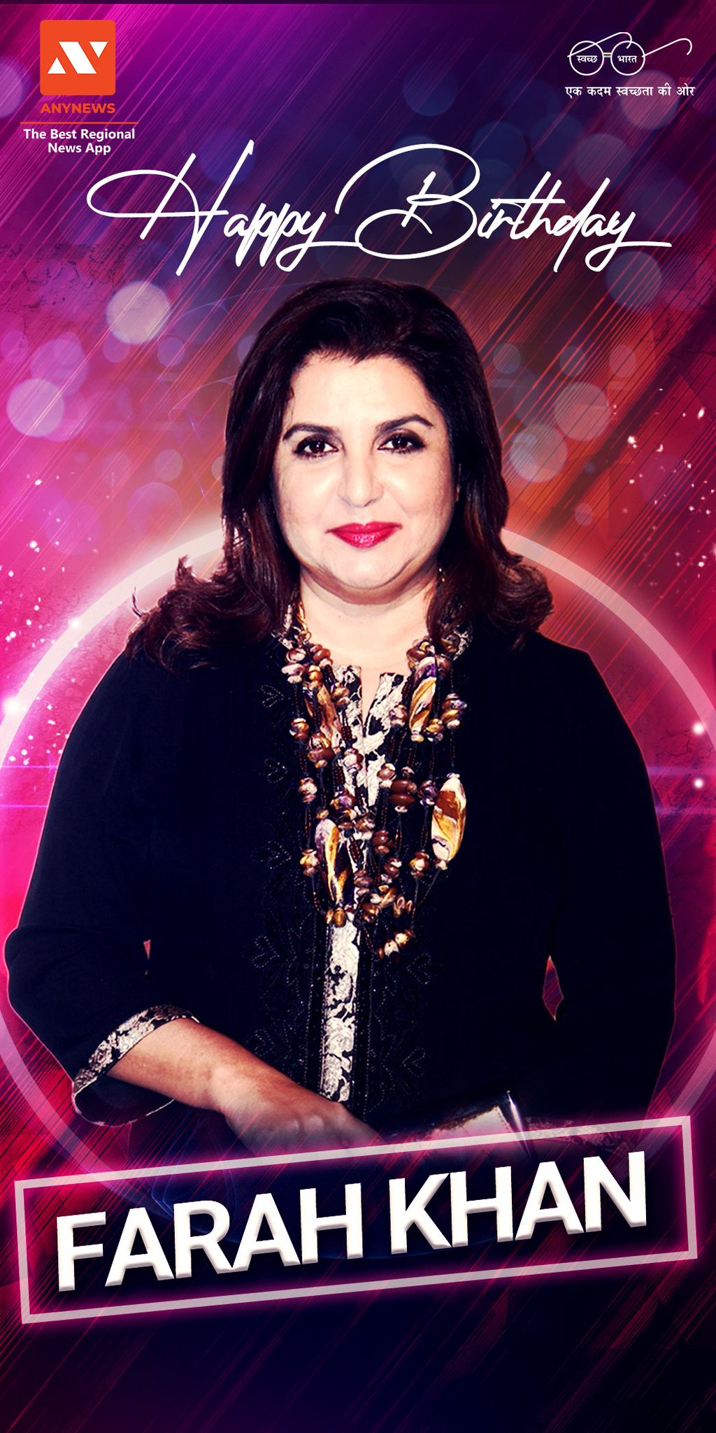 AnyNews wishes Farah khan Happy Birthday.     
