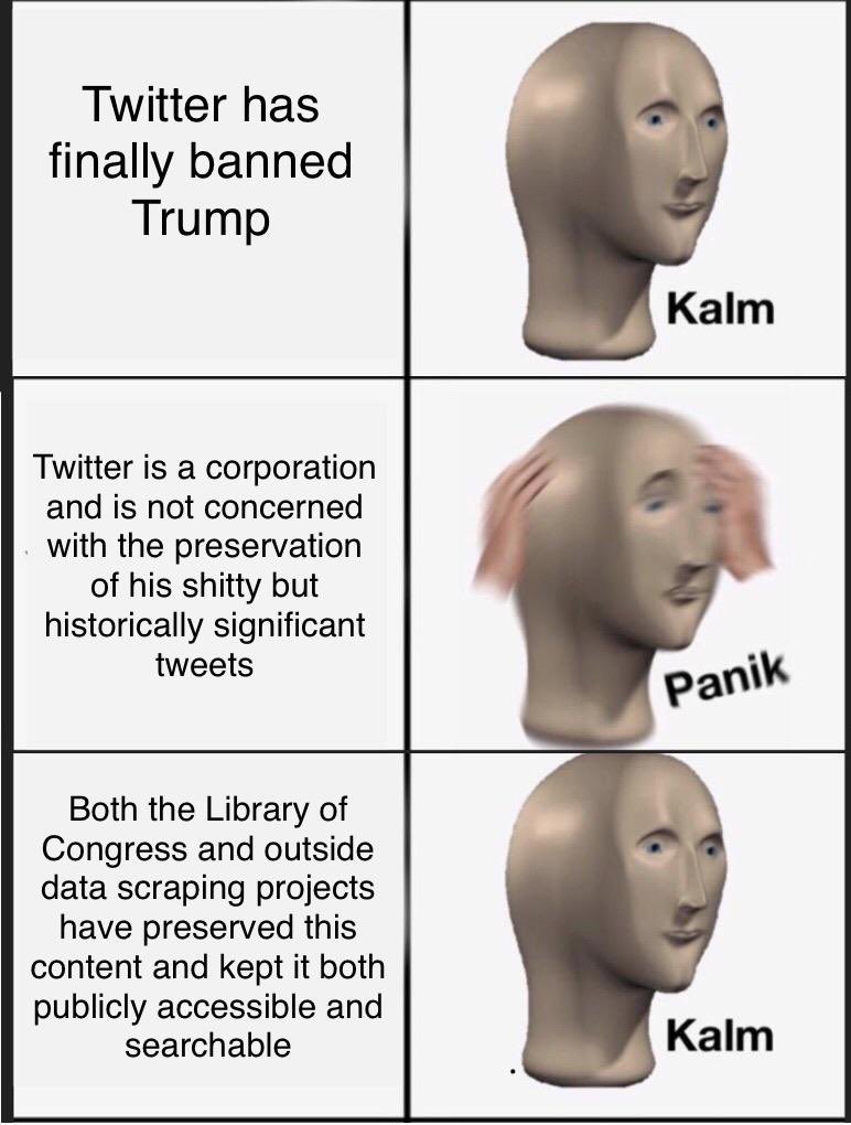 archivistmemes's tweet photo. Cheers to our colleagues in the LOC and also the programmer behind https://t.co/YhfaNoruul 🥂 https://t.co/A4L4JQQt5K