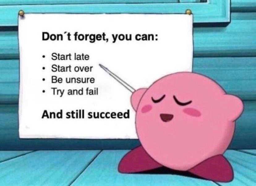 Thanks for this reminder Prof Kirby and for whoever made this meme🙏🙏🙏