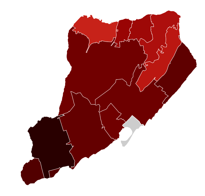 But southern Staten Island, which is richer, whiter, & regularly votes Republican, has higher rates of Covid, including higher test positivity (~15% vs.~10%).  http://on.nyc.gov/2X0R6Ya  Similar differences, generally, between southern/northern California and US South and North. 9/