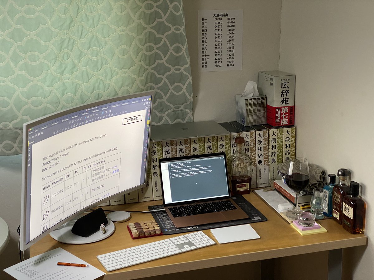 ken_lunde's tweet image. The “Unihan Ad Hoc” meeting in preparation for #UTC166 starts in just over an hour. I am officially ready. #Unicode14