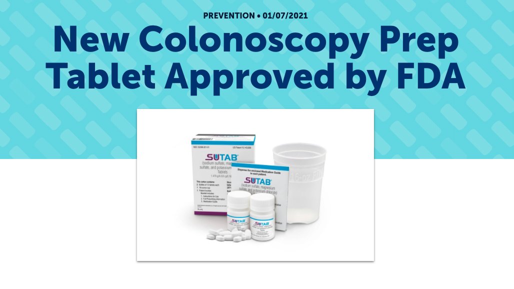 CCAlliance's tweet image. Great news! The first tablet colonoscopy preparation to receive approval from the U.S. Food and Drug Administration (FDA) in over 10 years is now available in the United States. Learn more here: bit.ly/NewPrepTablet