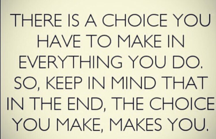 1choicecoaching's tweet photo. Never underestimate the power of your choices - they ultimately define your life. #choice https://t.co/cQIMN1X02h