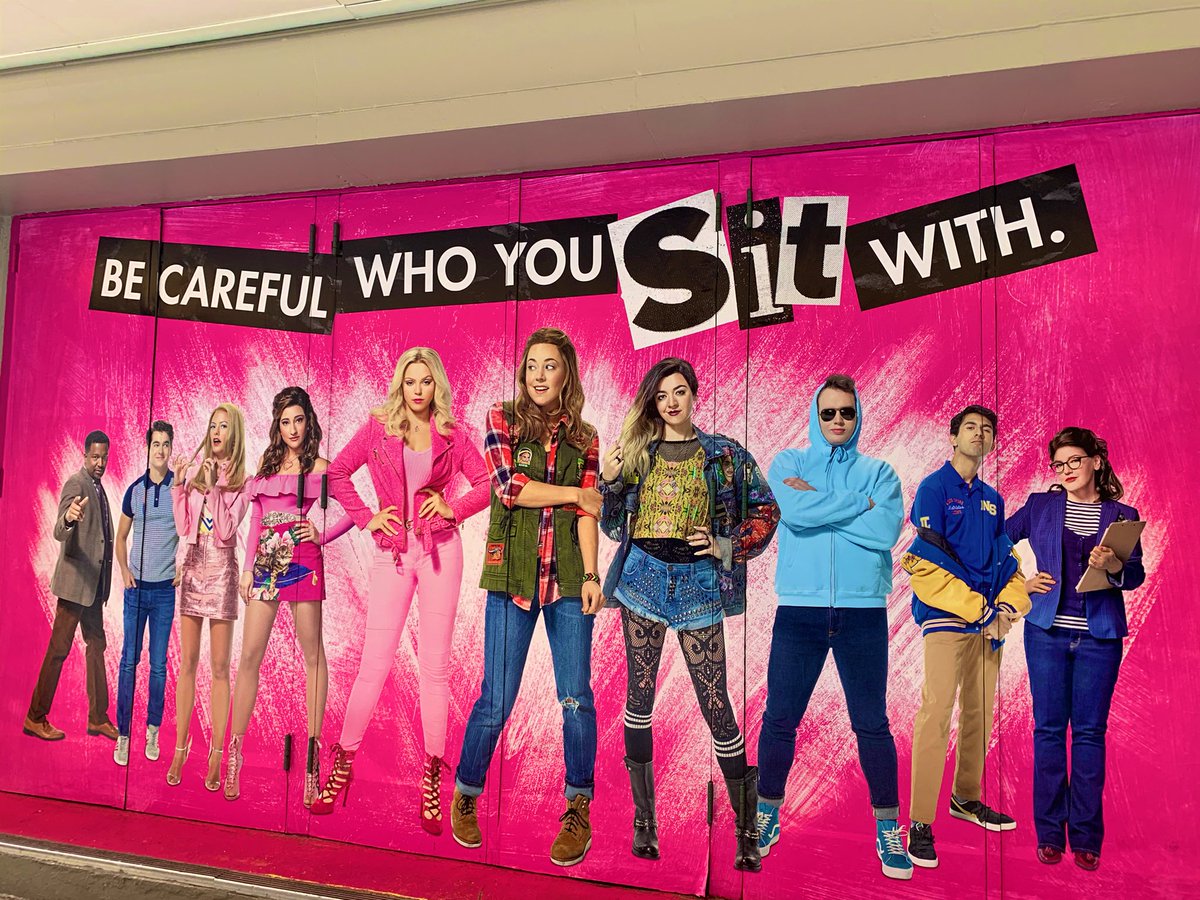 shinblaqplus's tweet photo. Made my friends come to the theatre early with me bc I said I didn’t wanna be late to my first bway show (they weren’t even seeing it) but honestly I just wanted to take all the photos first, can you tell I was far too excited 🤣 💅🏼 @MeanGirlsBway #fetchfans https://t.co/1fXs6O2Qh1