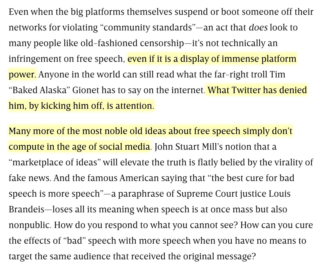 Anyhoo, I'm realizing that many people who followed me in the last year really don't know of my work on technology & society! (Gotta establish credentials since I always stay in my lane.) My Wired cover story on free speech/attention in the 21st century.  https://www.wired.com/story/free-speech-issue-tech-turmoil-new-censorship/