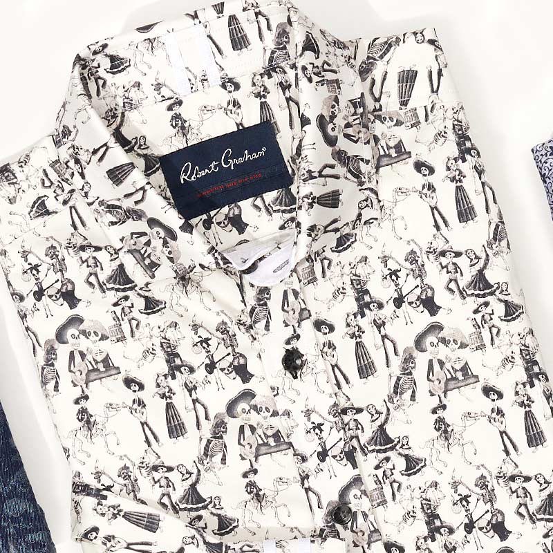 RobertGrahamNYC's tweet photo. Our sport shirts are unparalleled
for quality and #WearableArt prints like our best-selling Signature Skulls #RGStyle #BeTheShout https://t.co/ULC94L2N4R