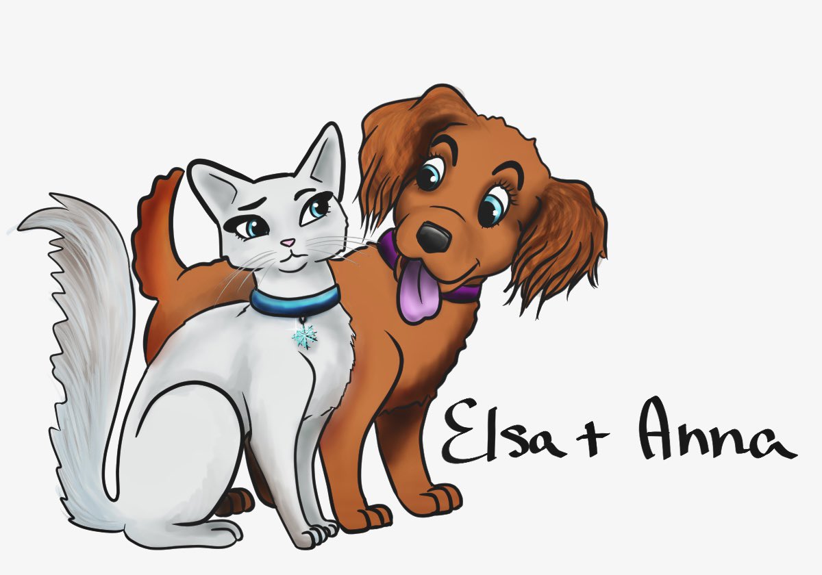 Gnaomi10's tweet photo. Anna and Elsa as animals, they’re pretty cute! 

#characters #disney #elsa #anna #draw #art #digital #CLIPSTUDIOPAINT #xppen 

https://t.co/nd4ZK4KuI4 https://t.co/2Qwkd8cGm8