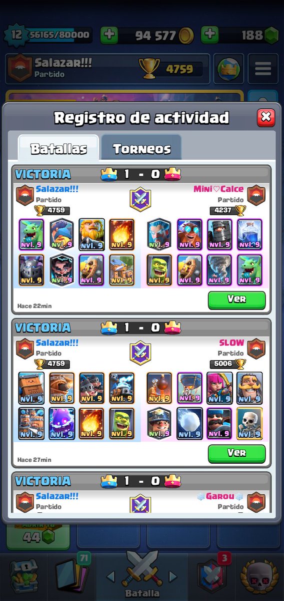 Nos llevamos la victoria este dia con una barrida de mi parte 🙂