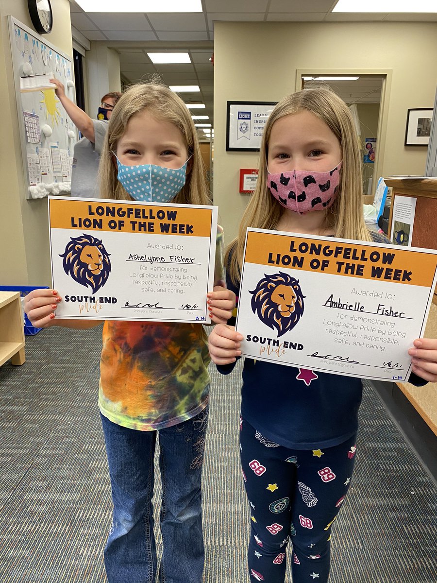 Congratulations to our first group of LIONS OF THE WEEK of 2021! 

These students were nominated by their teachers for being safe, responsible, respectful &amp; caring! 

We even had 2 Virtual Academy students who won &amp; will pick up their awards next week! We also had 2 sisters win!