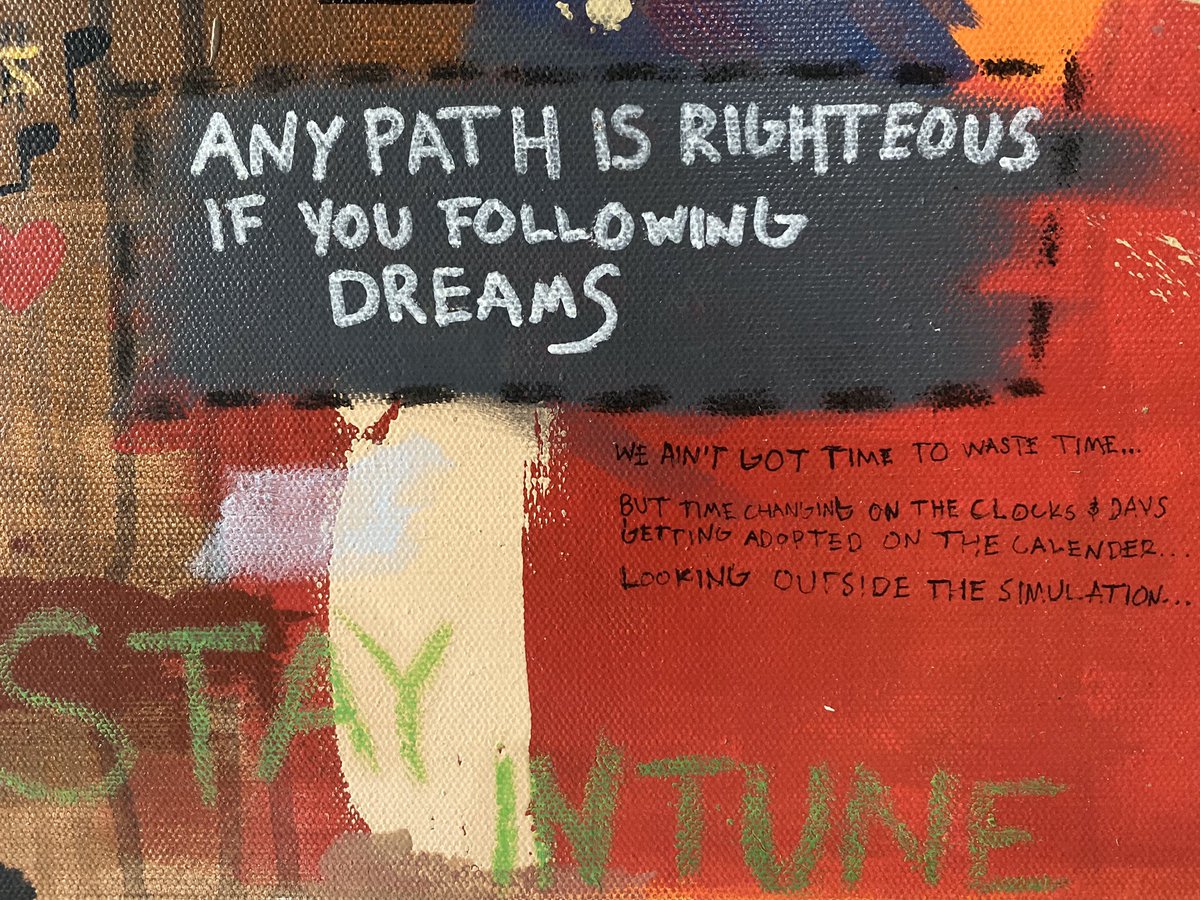 “Captive of the present forever transitioning between the past &amp; future.”

Canvas Conversations...