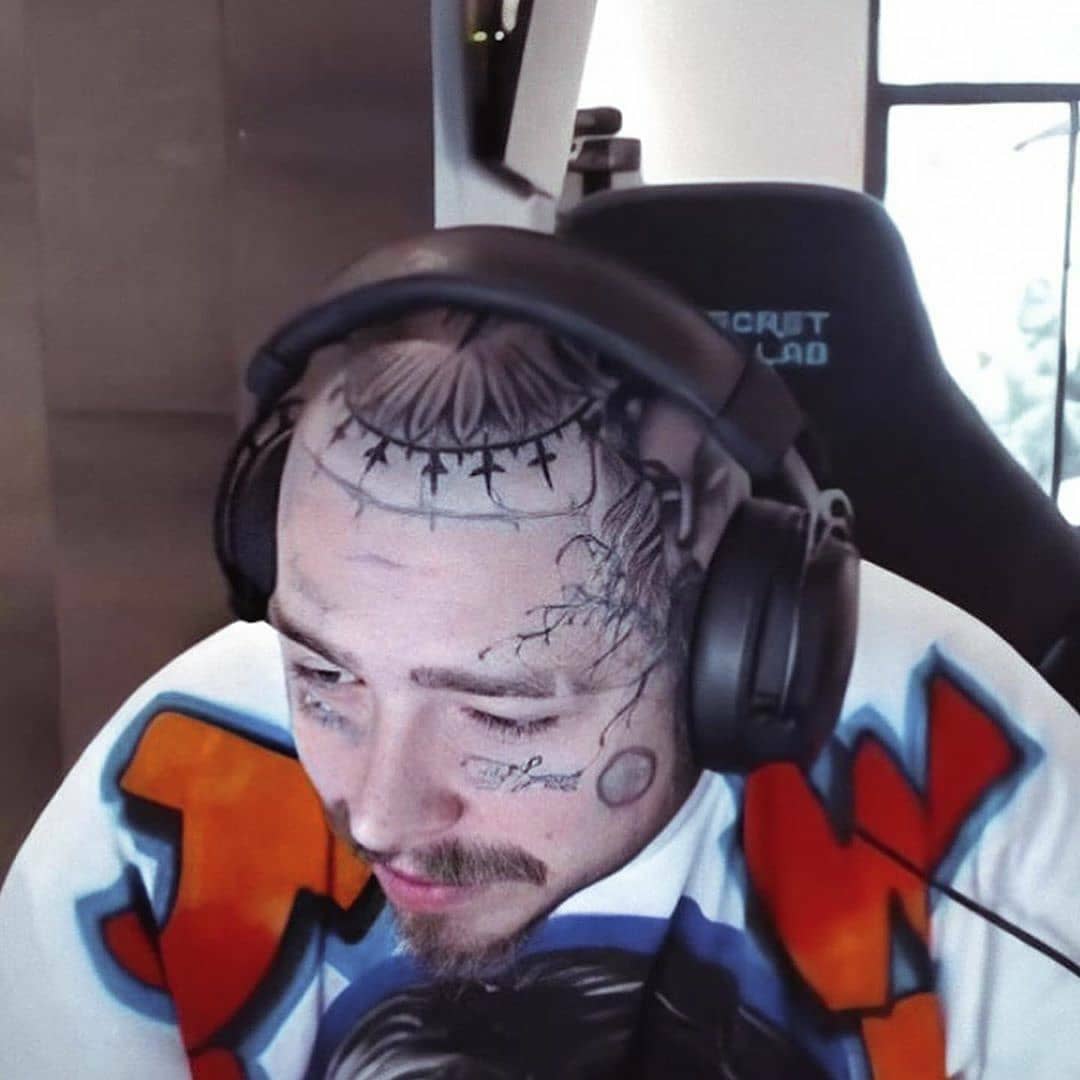 Post Malone 2020 лысый