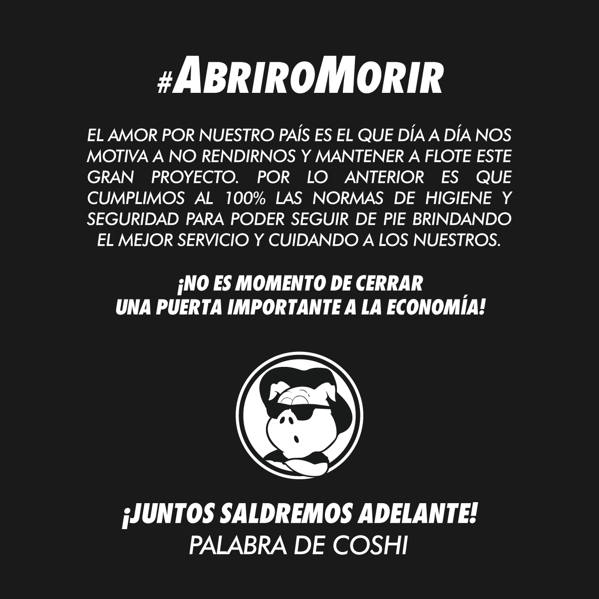 elcoshiloco_mx's tweet photo. ¡Estamos listos para recibirte! Este próximo 11 de enero, abriremos nuestras puertas, no sin antes seguir con todas las pautas de higiene necesarias para combatir la pandemia. Gracias por tu preferencia CoshiFan 🐷❤
#abriromorir #abrimosomorimos https://t.co/0tsSF6Y8JO
