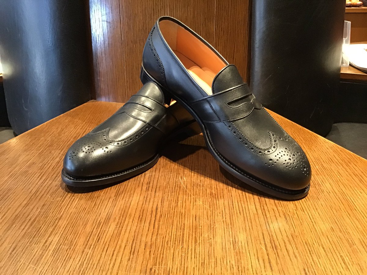 再入荷のご案内】 F2930/BL/ウィングローファー/3E(同一木型