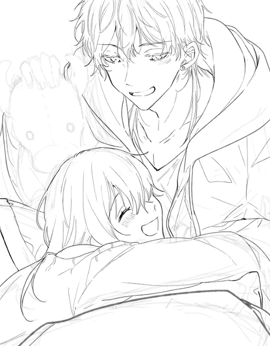 転生後鶴さにを考えたり描いたりすると心が豊かになる(ここまで描いてボツにするか悩み始め丸) 
