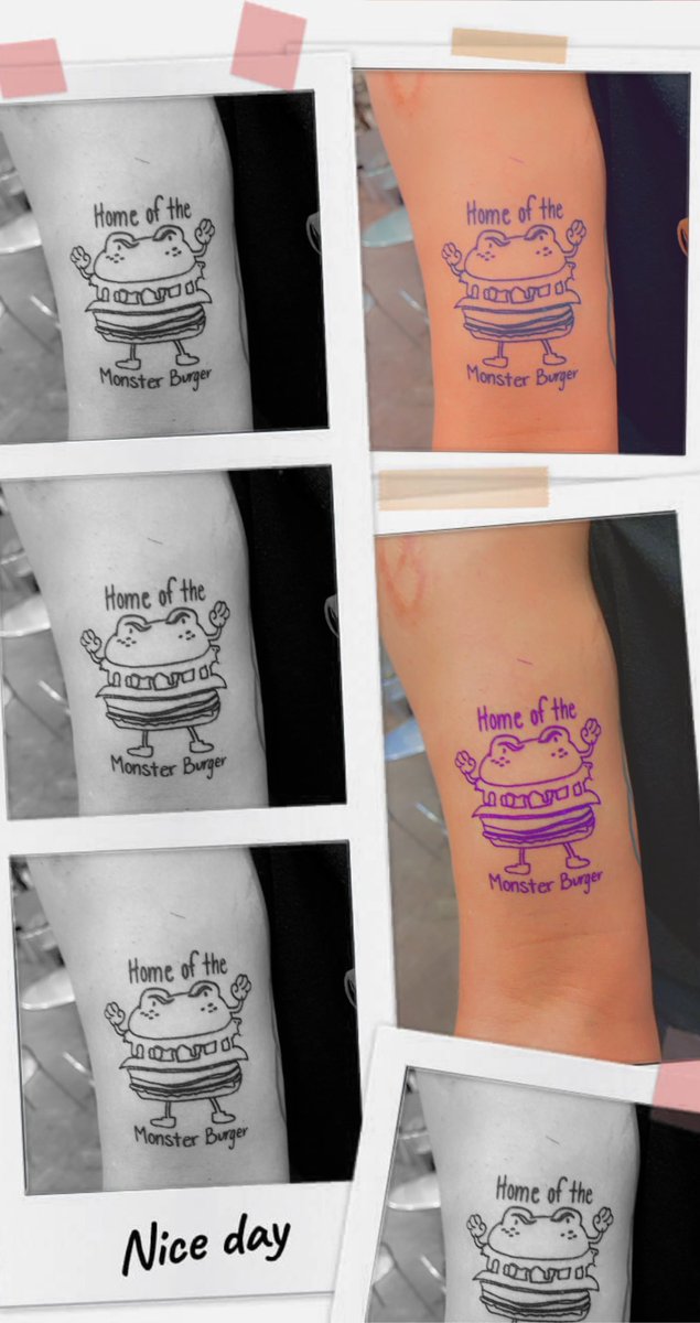 GatewaySF's tweet photo. A group of our regulars do a Gateway Fantasy Football league every year. This years last place had to get “The Monster Burger” tattoo. Tonight Mr. @handsteamhansen gets branded for life 😂🙌🏽🏈🏆
#FantasyFootball 
#MonsterBurger https://t.co/W7Ps7bdmI8
