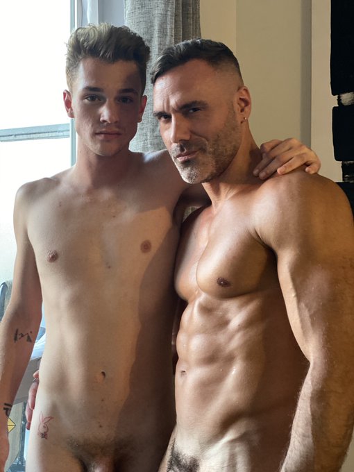 His cock stretches my tight hole just right! Watch @ManuelSkyexxx breed me while I just lay back and