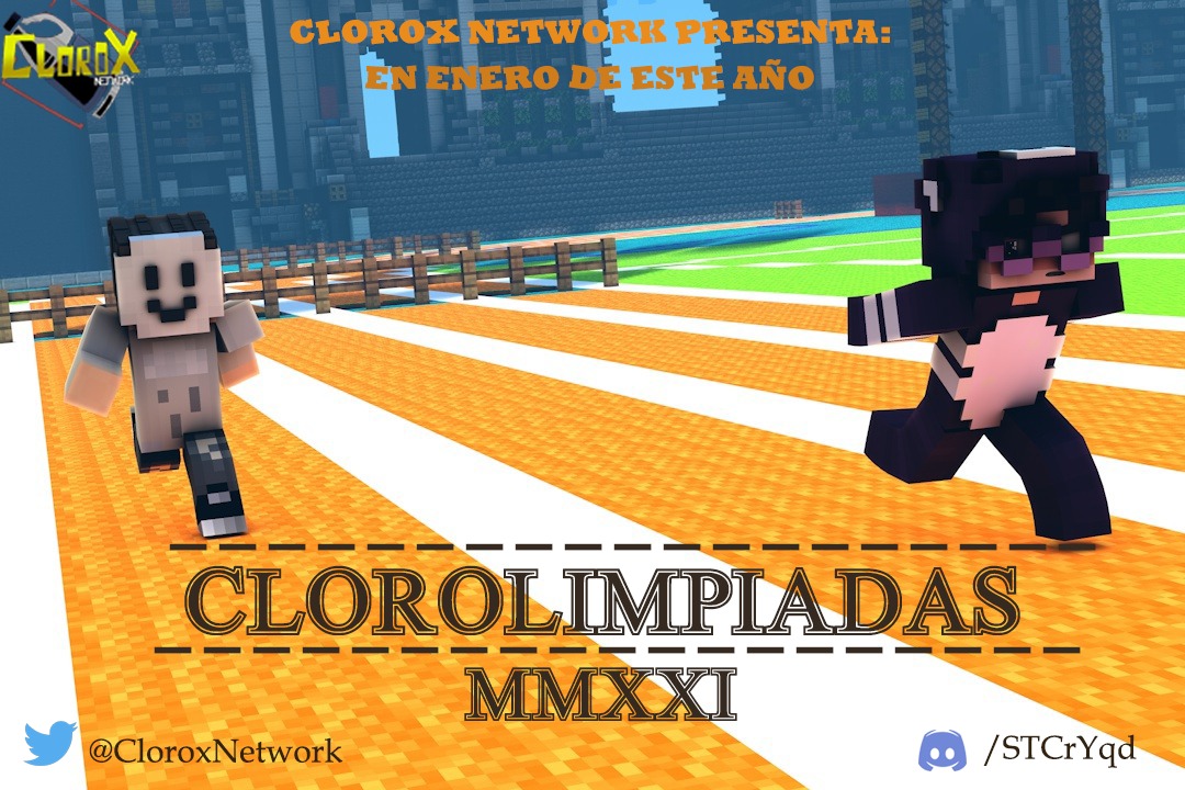 CloroxNetwork's tweet photo. Las Clorolimpiadas han llegado!!!
Si gustas participar , reacciona en nuestro discord en #Anuncios. https://t.co/FV8doaWCHa