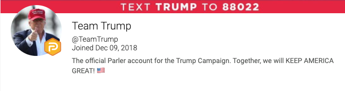 TeamTrump's tweet photo. Team Trump is on Parler: https://t.co/RrYpajThHH https://t.co/CcwG57Tl3x