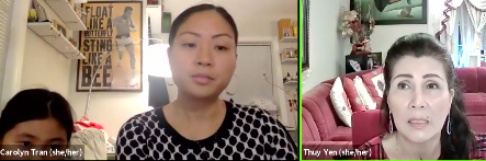 amytpaul's tweet photo. Three generations, speaking truth to power, on arrival,
citizenship, political parties, and this moment. 
@iamcarolyntran w her daughter and mother
#StandWithTran #Livefrom25 https://t.co/nyIGulbwkN