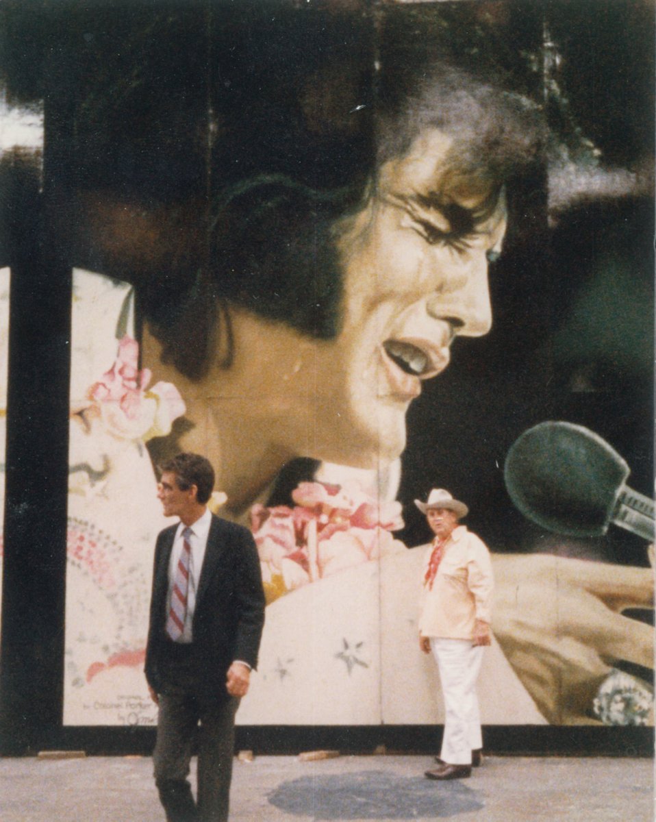 GearyCrew's tweet photo. Happy Birthday to Geary client #1: Elvis! The King would be 85 today. It was 1969 when Elvis’ manager Colonel Tom Parker said “It’s Now Or Never” and asked billboard man Dick Geary to start an ad agency and handle the marketing for Elvis. 
What’s your favorite Elvis song? https://t.co/q9UgxtVxDp