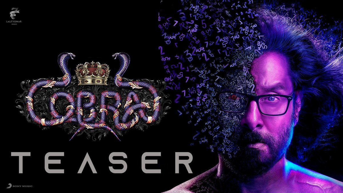 All the calculations finally make sense ! 🔢

Presenting #ChiyaanVikram's  intriguing #CobraTeaser 🔥 ➡️

youtu.be/8ScCLfGGOPY

<a href="/AjayGnanamuthu/">Ajay R Gnanamuthu</a> <a href="/arrahman/">A.R.Rahman</a> <a href="/Lalit_SevenScr/">S S Lalit Kumar</a> <a href="/7screenstudio/">Seven Screen Studio</a> <a href="/IrfanPathan/">Irfan Pathan</a> <a href="/SrinidhiShetty7/">Srinidhi Shetty</a> <a href="/SonyMusicSouth/">Sony Music South India</a>

#Cobra
