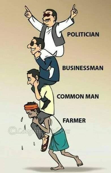 amze02's tweet photo. Politician and big corporates are ruling India by walking over the graves of farmers and labours and middle class people! How much more loot? #FarmersFightUntilWin https://t.co/5H2wmoMXxJ