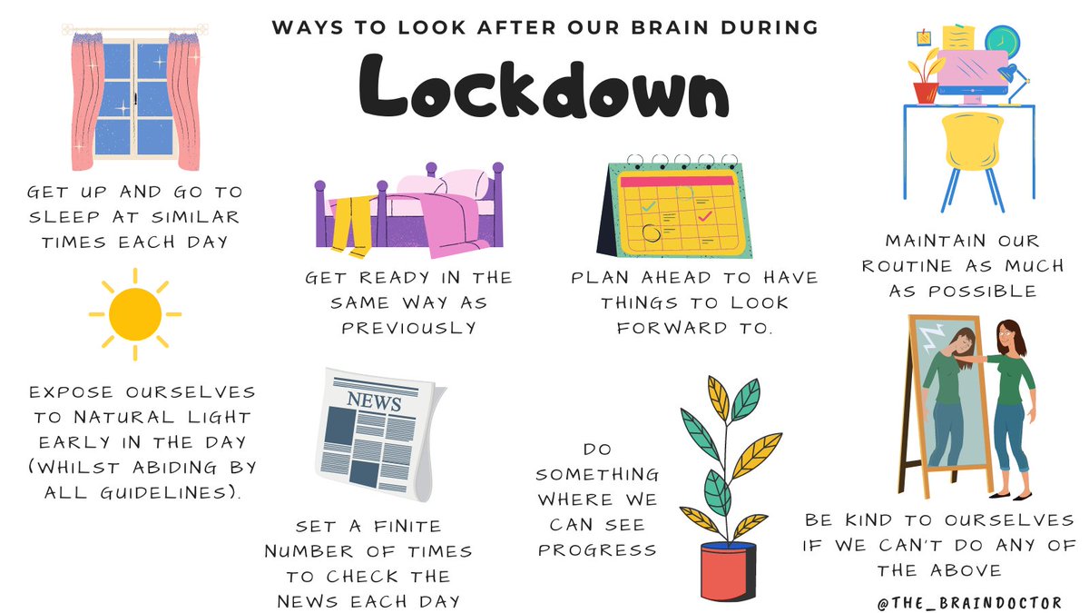 the_braindoctor's tweet photo. As a neurology doctor and neuroscientist, here are my best tips for looking after our brain during #lockdown #lockdownuk #Lockdown3 https://t.co/05gwGKQHm4