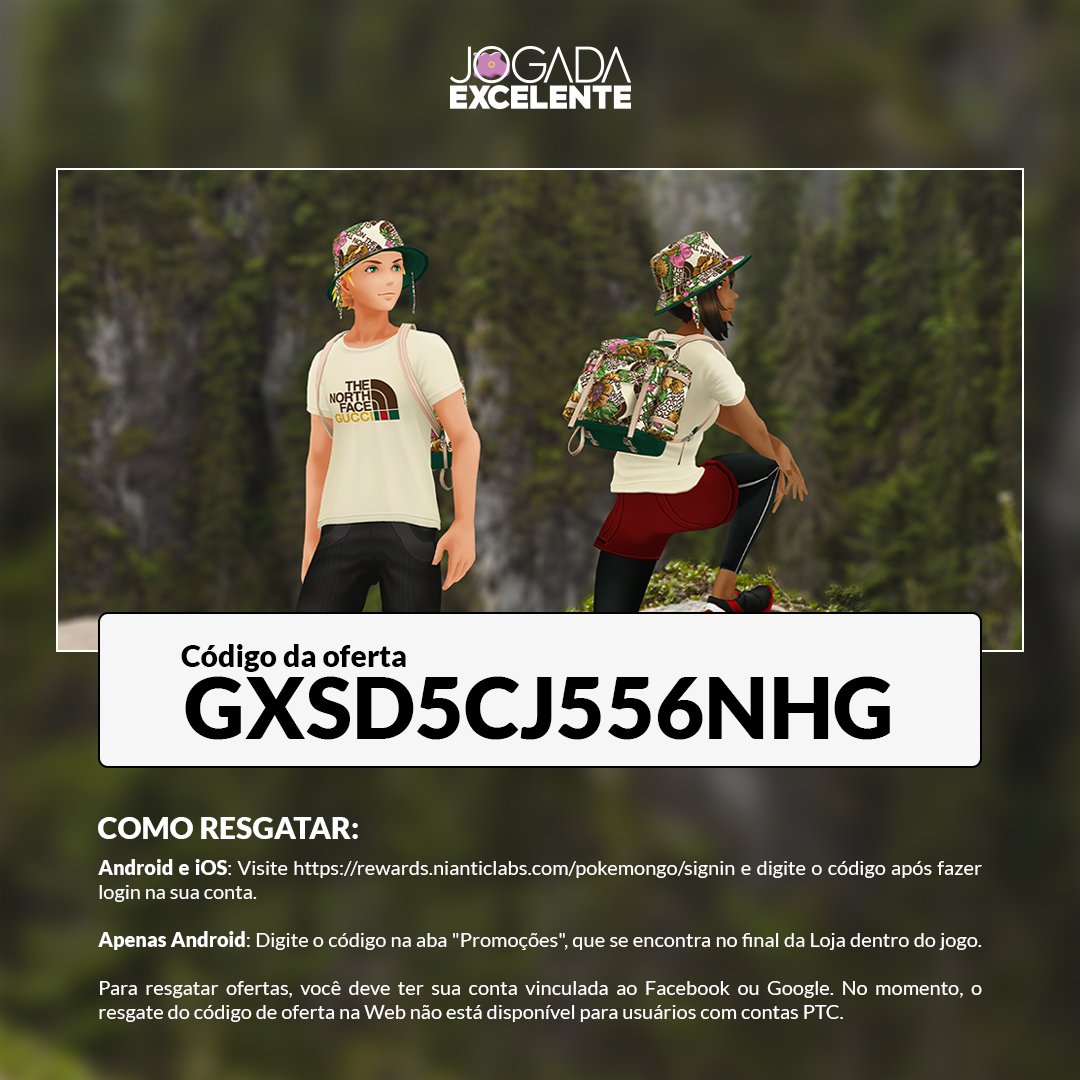 Jogada Excelente on X: Código de oferta para resgatar os itens de avatar  inspirados na colaboração The North Face x Gucci: ⠀⠀⠀⠀ GXSD5CJ556NHG ⠀⠀⠀⠀  Para resgatar, basta seguir os passos descritos na