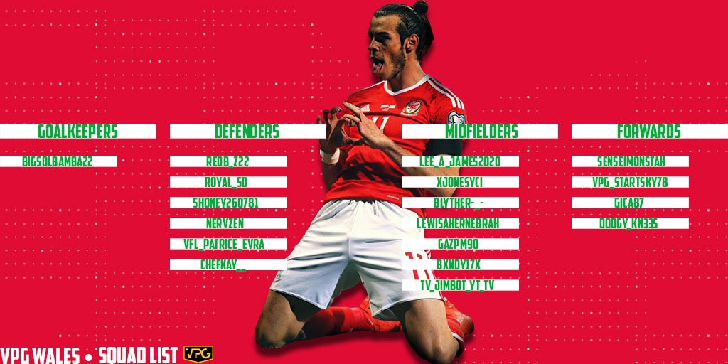 Here it is the official squad list for the <a href="/OfficialVPG/">Virtual Pro Gaming</a> World Cup! Congratulations to everyone who made it! The hard work starts now🐑 GFX done by <a href="/Shayy__4/">Fannyyy 💕</a>🤝