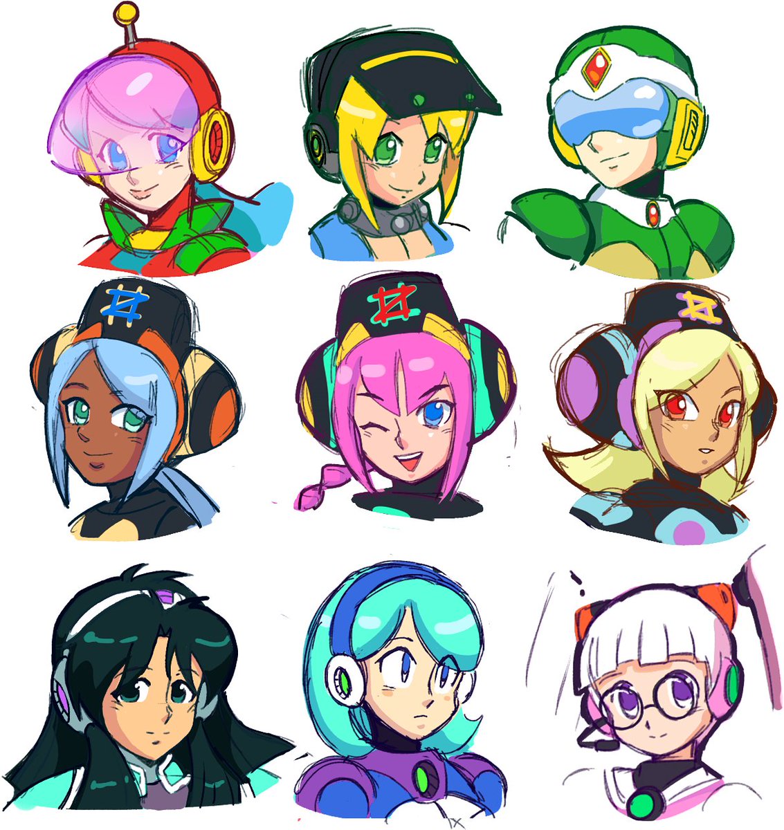 I doodled some more Megaman X ladies! ^_^