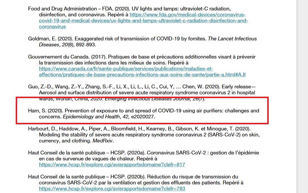 3) The answer to that question can be found in the scientific references listed in the back of the study by the Institut national de santé publique du Québec. The INSPQ cited a South Korean study which warns the “installation of air purifiers may cause new problems.”