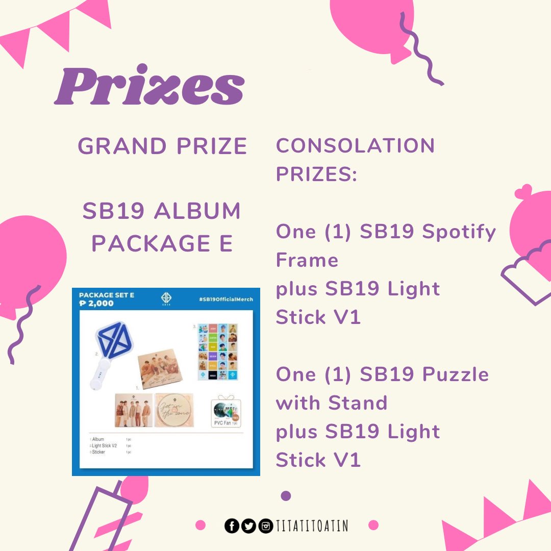 titatitoatin's tweet photo. FIRST ANNIVERSARY GIVEAWAY 🎉

Make sure to follow us and complete the mechanics so your entry will be counted. One RT = One reply = One entry only.

Goodluck, A’TIN! 🥳

@SB19Official #SB19 https://t.co/5c7HERqVVh