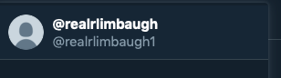 Rush Limbaugh has been removed from Twitter.

It's Trumpageddon and I feel fine.

<a href="/RealRLimbaugh/">Rusty Limbaugh</a>