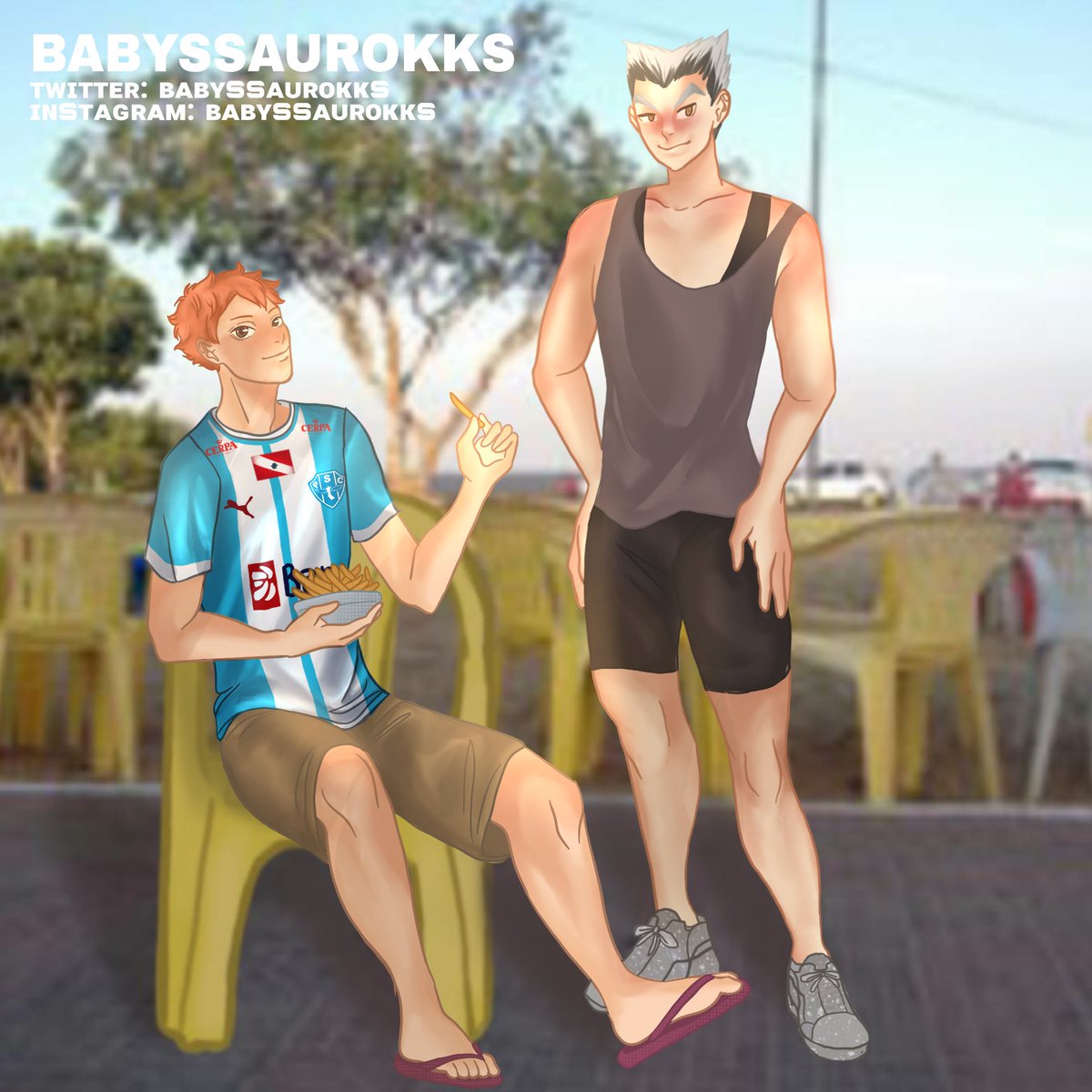 extraclwnporeal's tweet photo. Comida de rua: Sol de lascar, comendo batatinhas na beira rio & correndo na orla? Macapá culture.
"Shoyou! Bokuto-san! Sorriam para a foto!".
@HWeekInBrasil
#HaikyuuWeekInBrasil #haikyuufanart #babyssaurokks #bokuto #hinata #shoyou #koutarou #haikyuu #macapá #amapá #brasil https://t.co/hxiS5Wg42K