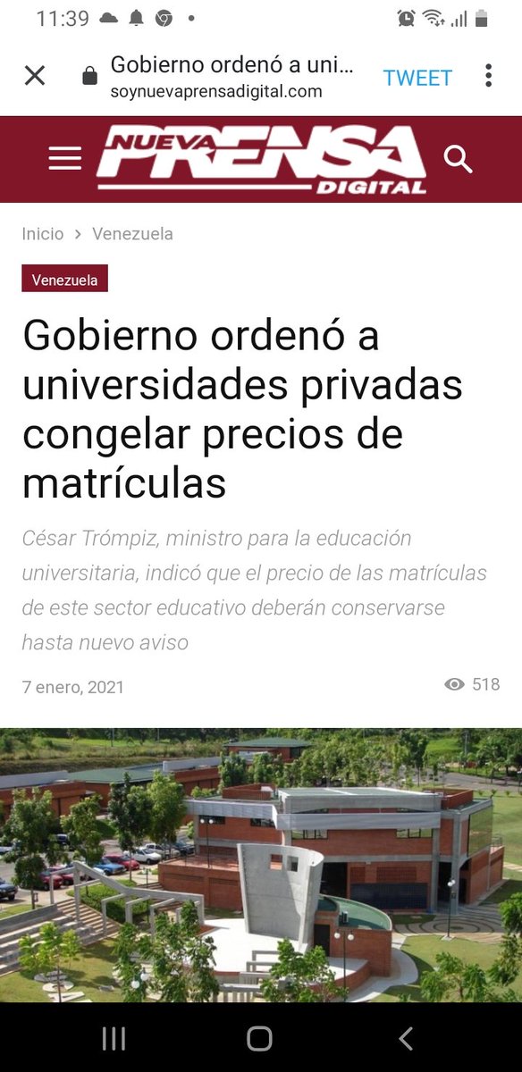 marycru2's tweet photo. @SoyNuevaPrensa Será que la Universidad Bicentenaria de Aragua cumple con la orden del ministro de Educación universitaria! https://t.co/8NxN2040oE