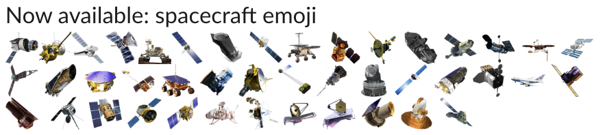 KellyLepo's tweet photo. My contribution to this year's #HackAAS was making a bunch of custom emoji for the #AAS237 slack. You're welcome. Also, this was a lot of fun.
All of the files can be found here, if you want to add them to your own slack: https://t.co/WZYLd8k0Eu https://t.co/ajwKva5u8p