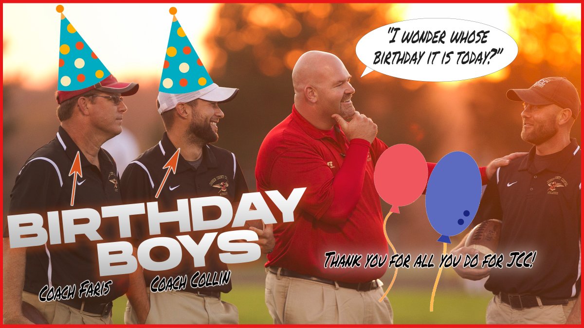 Happy Birthday to two parts of our Thunderbird Family! HBD, Coach Faris &amp; Coach Collin! 

<a href="/jccentralhoops/">JCC Boys Basketball</a> <a href="/jccgirlsbb/">JCC Lady Thunderbirds</a> 

#GoJCC #strivschools
