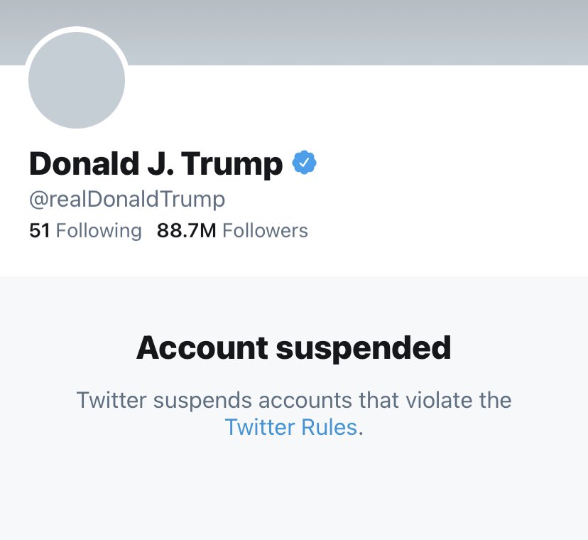 Donald Trump spent years demagoguing, lying, spreading hate, and propagating conspiracies on Twitter. And worse, inciting violence.

Social media companies have allowed this vile content to fester for too long, and need to do much more.

But banning him is a good start.