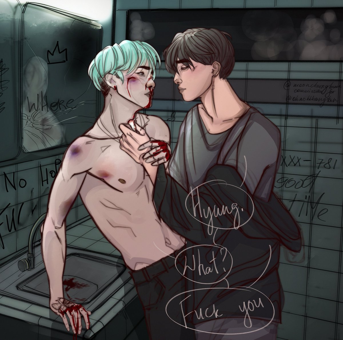 hela_boo's tweet photo. the sweetest hyyh yoonkook 

[ commission by lovely @/ohnobbbangtan ] https://t.co/JPOVgQSvp0