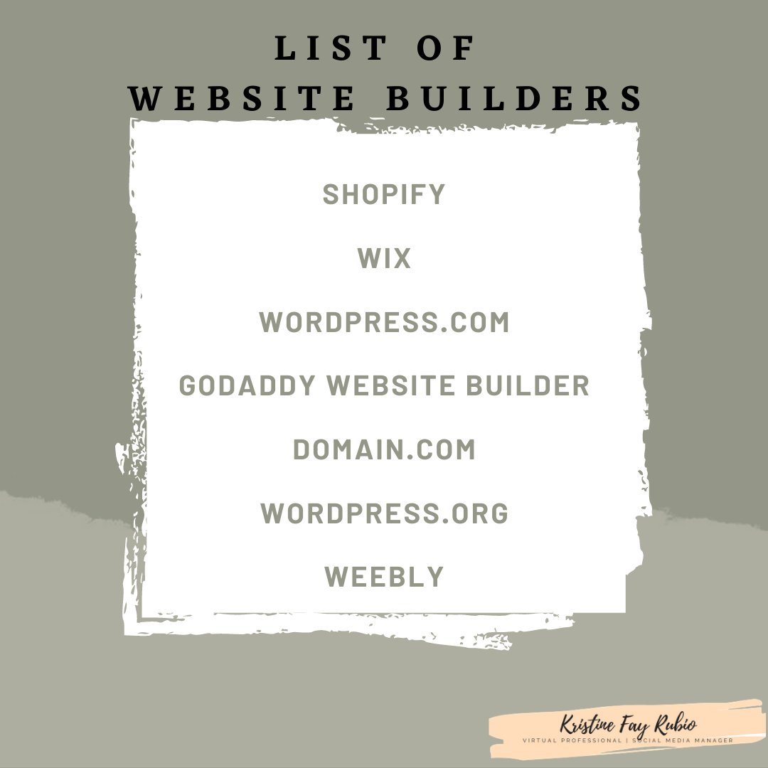 namifay's tweet photo. Have you decided to upgrade your business and have a website? Here is a list of some of the best website builders. Create yours now and announce it to the world 😉

#digitalmarketing #ecommerce #onlinebusiness https://t.co/ydDseiE3XE