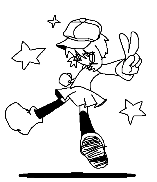 ひさしぶりにマウス・ペイントでお絵描きしたら、マウス熟練度が下がっててガタガタに…… 