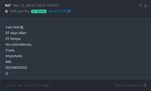 یا خدااااا
فقط پست 947 کیو را ببینین
ایران بعد از آمریکا ری استارت میشه

اول آمریکا، بعد ایران
#RestartLeader = #Cyrus_l 
#Trump 
#MIGA #MAGA 
<a href="/RestartLeader/">RESTARTLEADER</a>