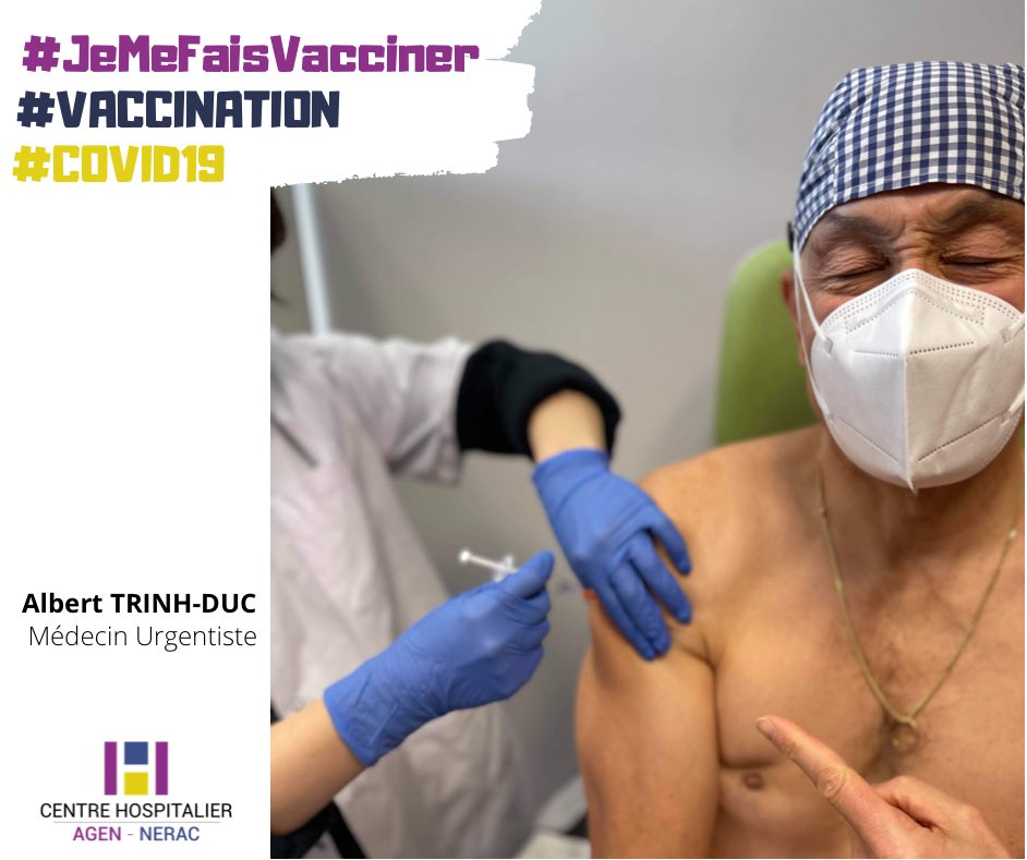 HopitalAgen's tweet photo. [VACCINATION 💉]

Nos professionnels de 50ans et + ou à risque de formes graves de la COVID-19 continuent de se faire vacciner 👍

Notre Centre de Vaccination est ouvert du lundi au samedi pour vacciner nos personnels mais également les professionnels libéraux.

#JeMeFaisVacciner https://t.co/stx4DYGAOI