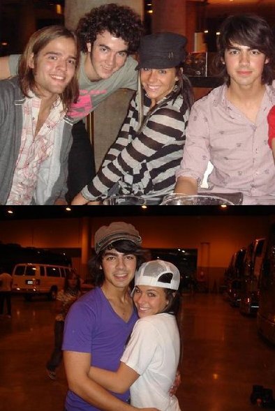 2007: Mandy Jiroux. She was Miley Cyrus’s best friend and backup dancer at the time. Joe met and dated her during the Best Of Both Worlds Tour.